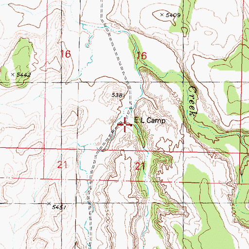 Topographic Map of E L Camp, AZ