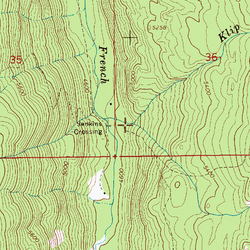 Topographic Map of Klip Creek, ID