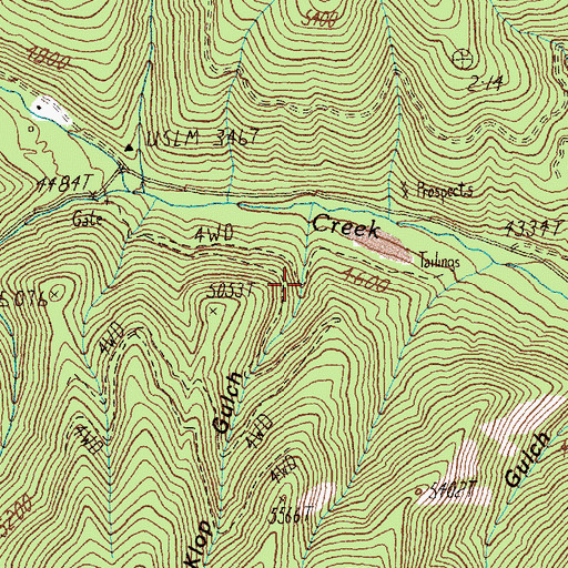 Topographic Map of Klop Gulch, ID