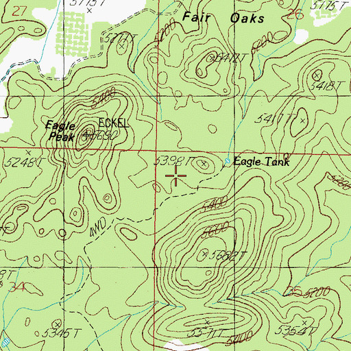 Topographic Map of Eagle Tank, AZ