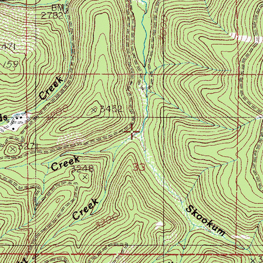 Topographic Map of Knight Creek, ID