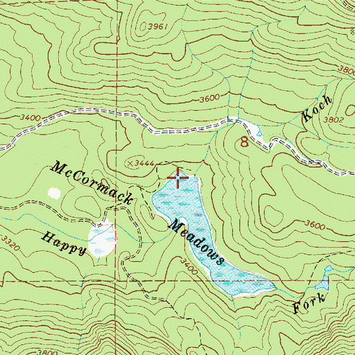 Topographic Map of Koch Creek, ID