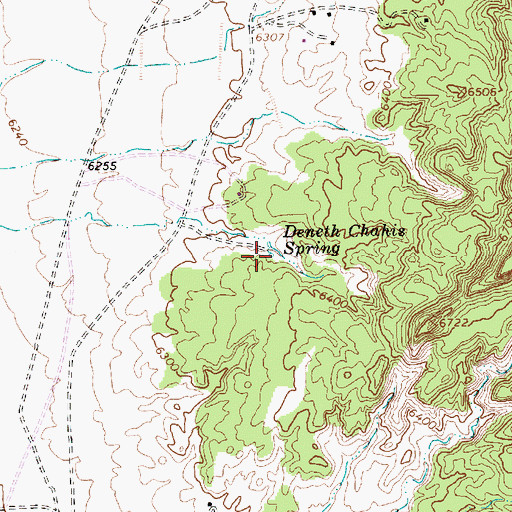 Topographic Map of Deneth Chahis Spring, AZ