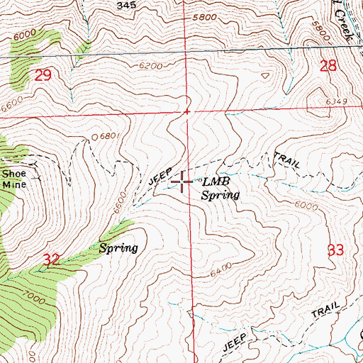 Topographic Map of LMB Spring, ID