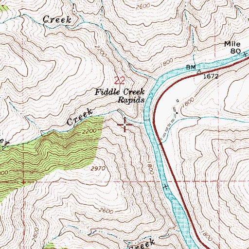 Topographic Map of Ladder Creek, ID