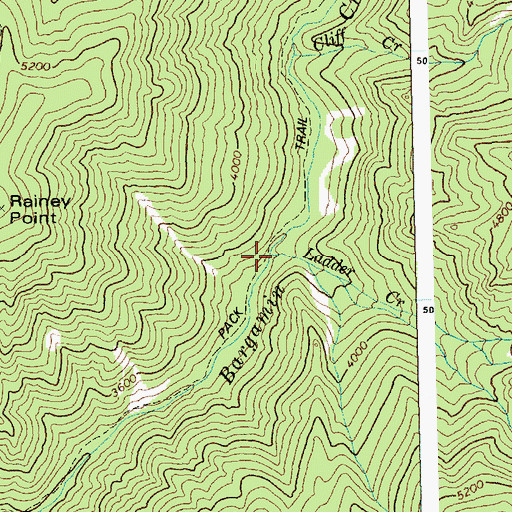 Topographic Map of Ladder Creek, ID