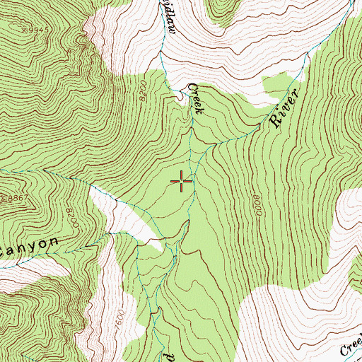 Topographic Map of Laidlaw Creek, ID