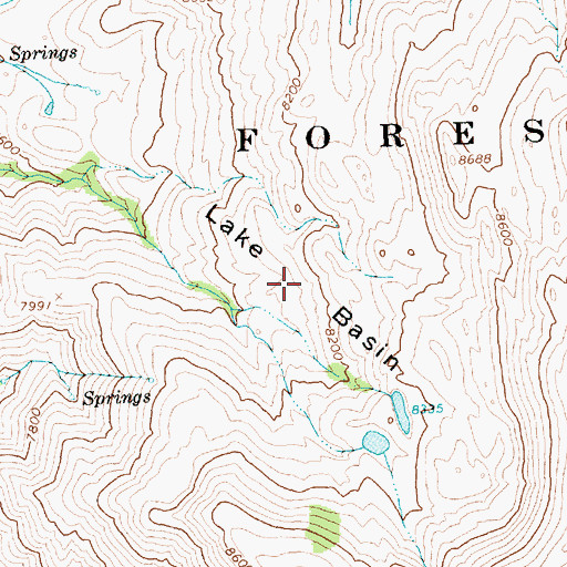 Topographic Map of Lake Basin, ID
