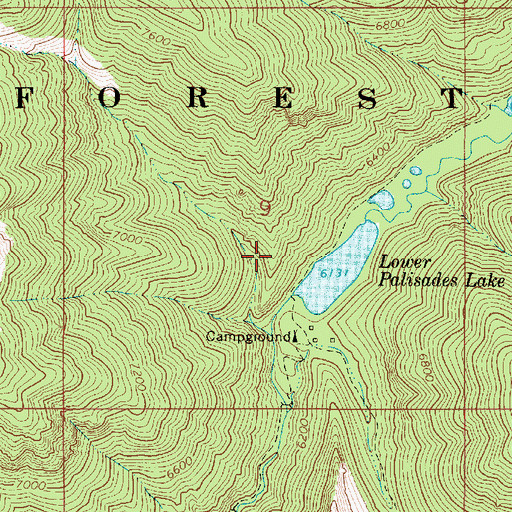 Topographic Map of Lake Canyon, ID