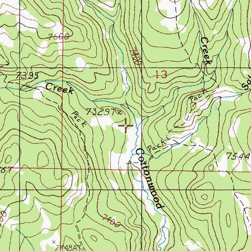 Topographic Map of Lake Creek, ID