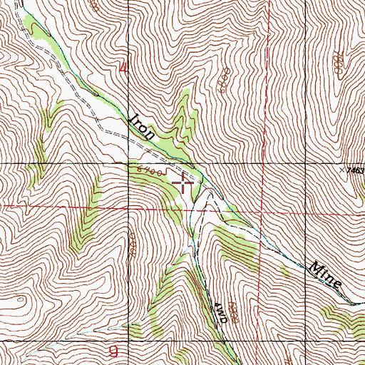 Topographic Map of Lake Creek, ID