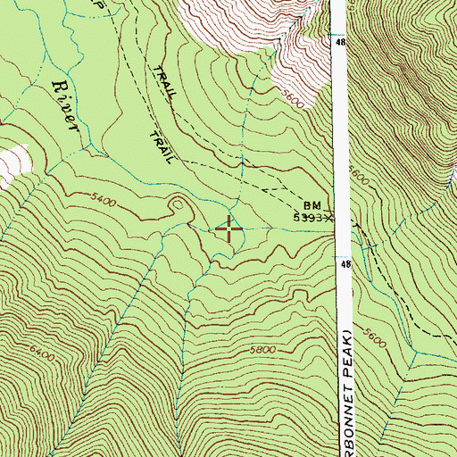 Topographic Map of Lake Creek, ID