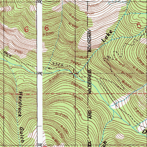 Topographic Map of Lake Creek, ID