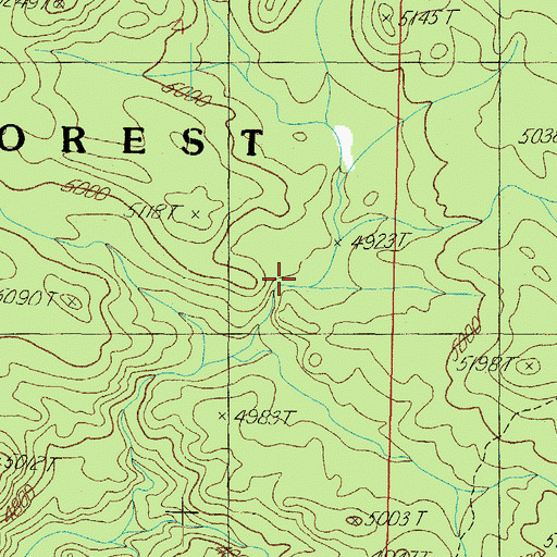 Topographic Map of Elbow Spring, AZ