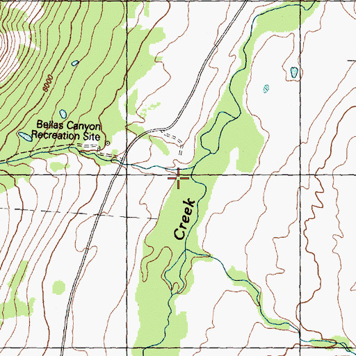Topographic Map of Lake Creek, ID