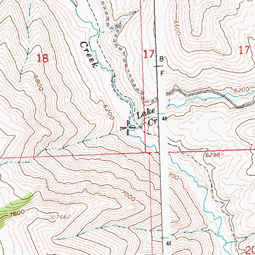 Topographic Map of Lake Creek, ID
