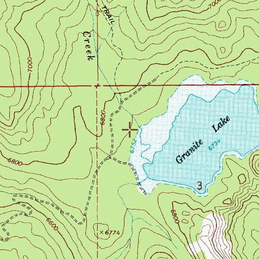 Topographic Map of Lake Creek, ID