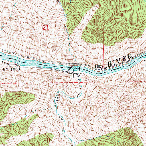 Topographic Map of Lake Creek, ID