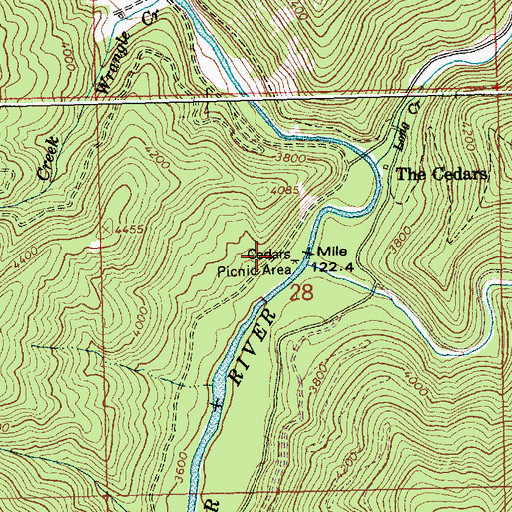 Topographic Map of Lake Creek, ID