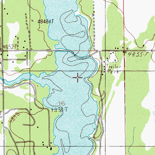 Topographic Map of Lake Fork, ID