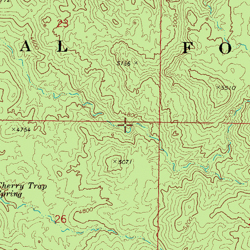 Topographic Map of Escondido Spring, AZ