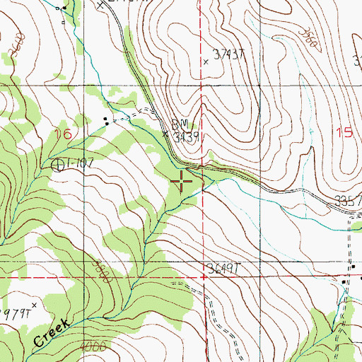 Topographic Map of Lakey Creek, ID