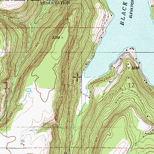 Topographic Map of Lamb Creek, ID