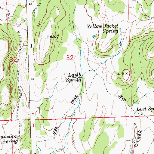 Topographic Map of Lamb Spring, ID
