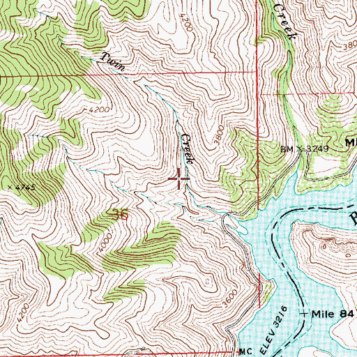 Topographic Map of Lambing Creek, ID