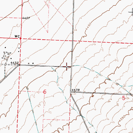 Topographic Map of Land Creek, ID