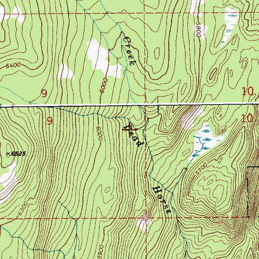Topographic Map of Landing Creek, ID