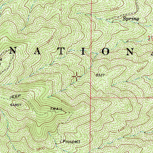 Topographic Map of Fields Spring, AZ