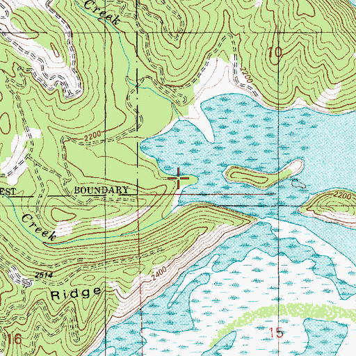 Topographic Map of Lane Creek, ID
