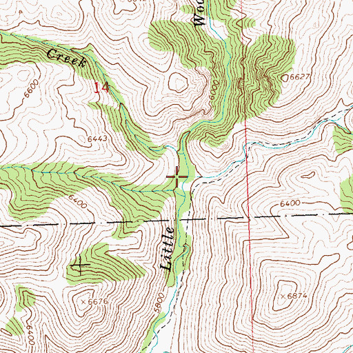 Topographic Map of Lane Creek, ID