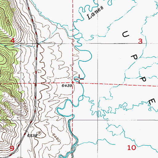 Topographic Map of Lanes Creek, ID