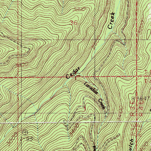 Topographic Map of Lansdale Creek, ID
