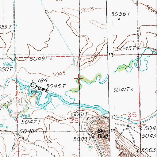 Topographic Map of Lansing Creek, ID