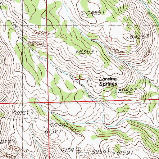 Topographic Map of Lansing Springs, ID