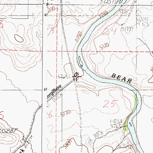 Topographic Map of Largilliere Creek, ID