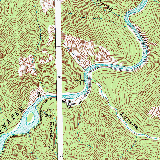 Topographic Map of Larson Creek, ID
