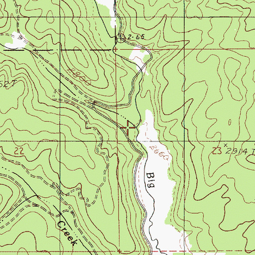 Topographic Map of Last Chance Creek, ID