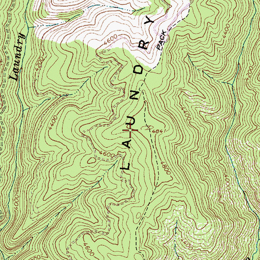 Topographic Map of Laundry Ridge, ID