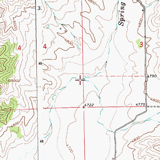 Topographic Map of Lava Creek, ID