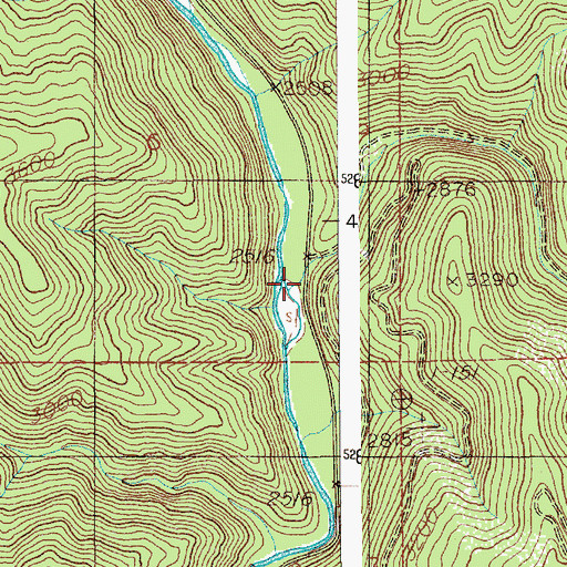 Topographic Map of Laverne Creek, ID