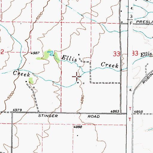 Topographic Map of Lawrence Creek, ID