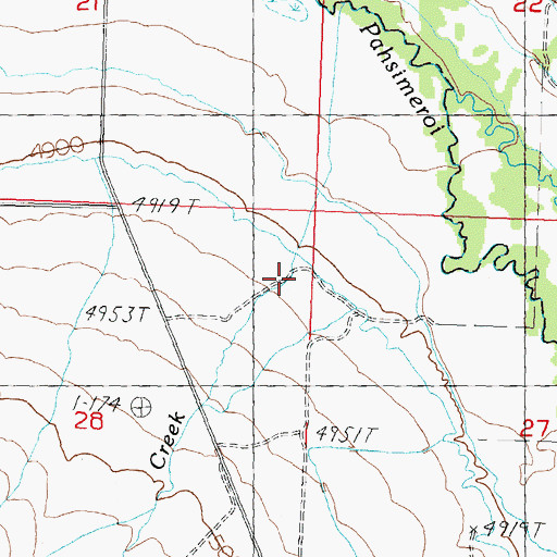 Topographic Map of Lawson Creek, ID