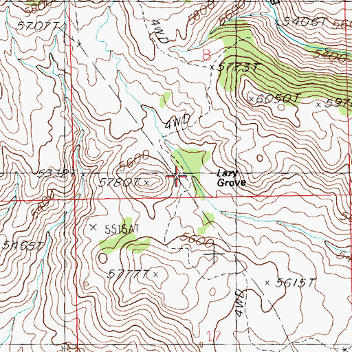 Topographic Map of Lazy Grove, ID