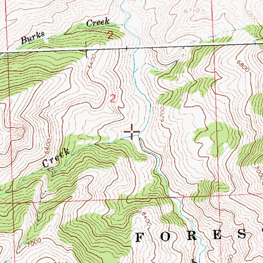Topographic Map of LeMoyne Creek, ID