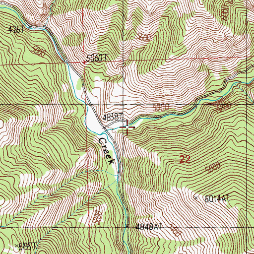 Topographic Map of Leacock Ranch, ID