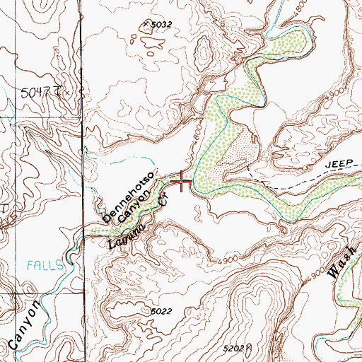 Topographic Map of Dennehotso Canyon, AZ
